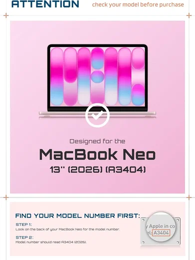 SUPCASE Unicorn Beetle Hoesje voor Apple MacBook Neo 13 (2026) Roze afbeelding 8
