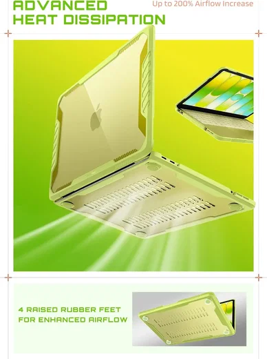 SUPCASE Unicorn Beetle Hoesje voor Apple MacBook Neo 13 (2026) Geel afbeelding 3