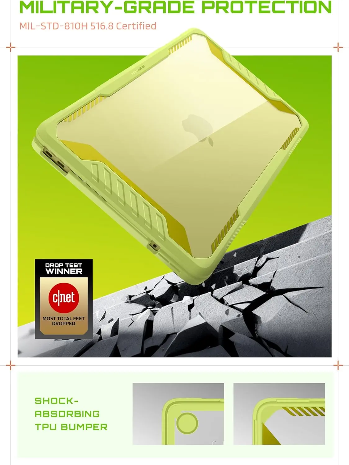 SUPCASE Unicorn Beetle Hoesje voor Apple MacBook Neo 13 (2026) Geel afbeelding 2