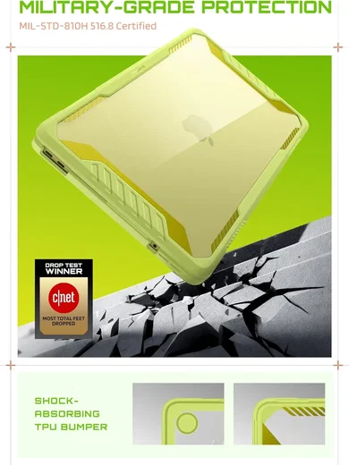 SUPCASE Unicorn Beetle Hoesje voor Apple MacBook Neo 13 (2026) Geel afbeelding 2