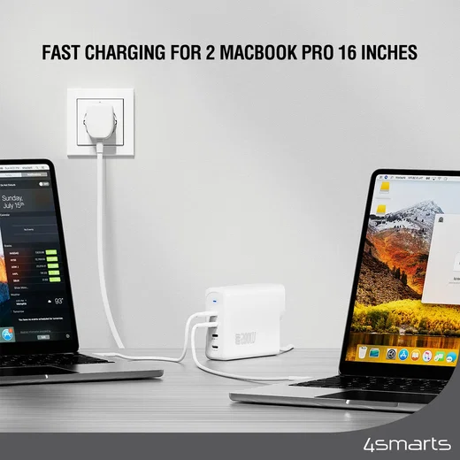 4smarts GaN Flex Pro 200W PD Oplader met Wereldstekker en 4 USB-C Poorten Wit afbeelding 4