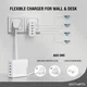 4smarts GaN Flex Pro 200W PD Oplader met Wereldstekker en 4 USB-C Poorten Wit afbeelding 2
