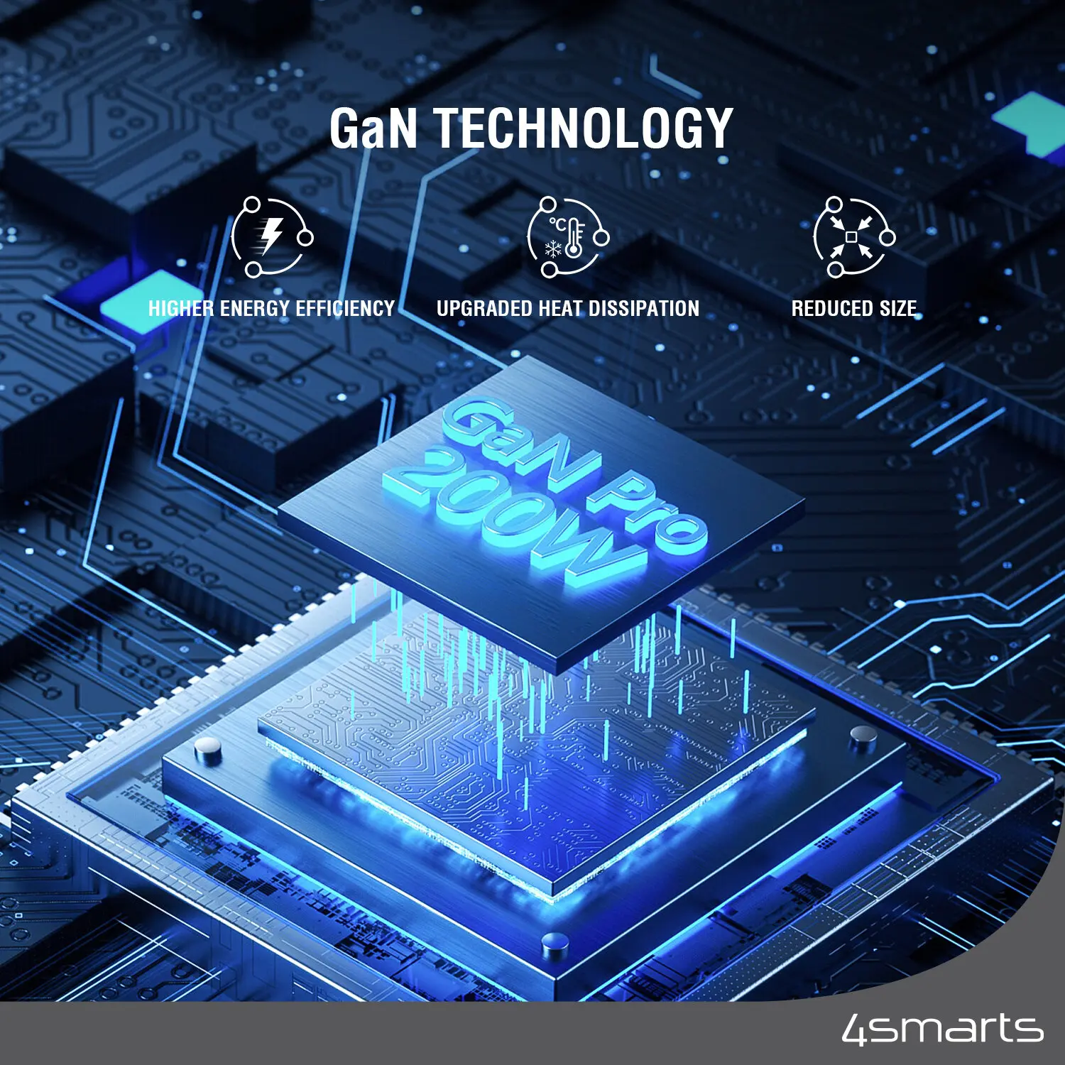 4smarts GaN Flex Pro 200W PD Oplader met Wereldstekker en 4 USB-C Poorten Wit afbeelding 5