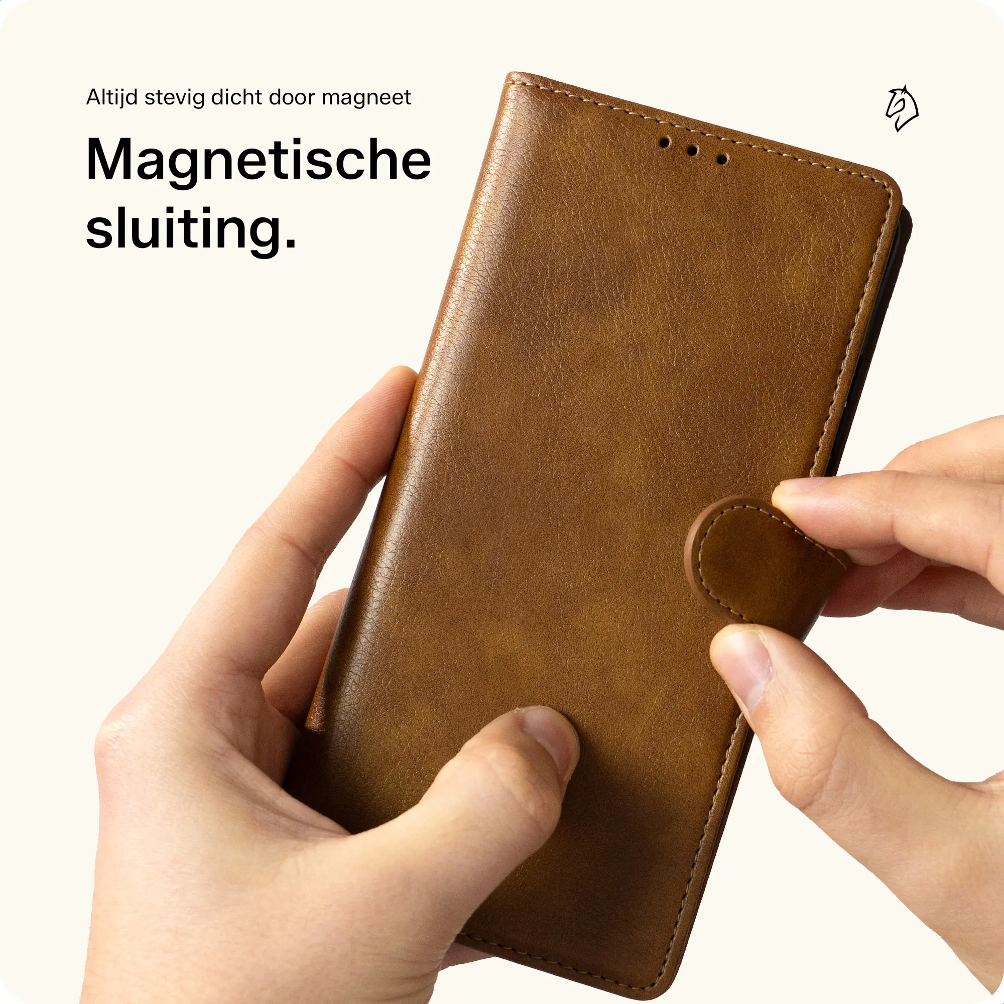 Rosso Element Samsung Galaxy Fold 8 Ultra Hoesje Book Case Wallet Bruin afbeelding 4