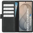 Rosso Deluxe Samsung Galaxy Z Fold 8 Ultra Hoesje Echt Leer Book Case Zwart