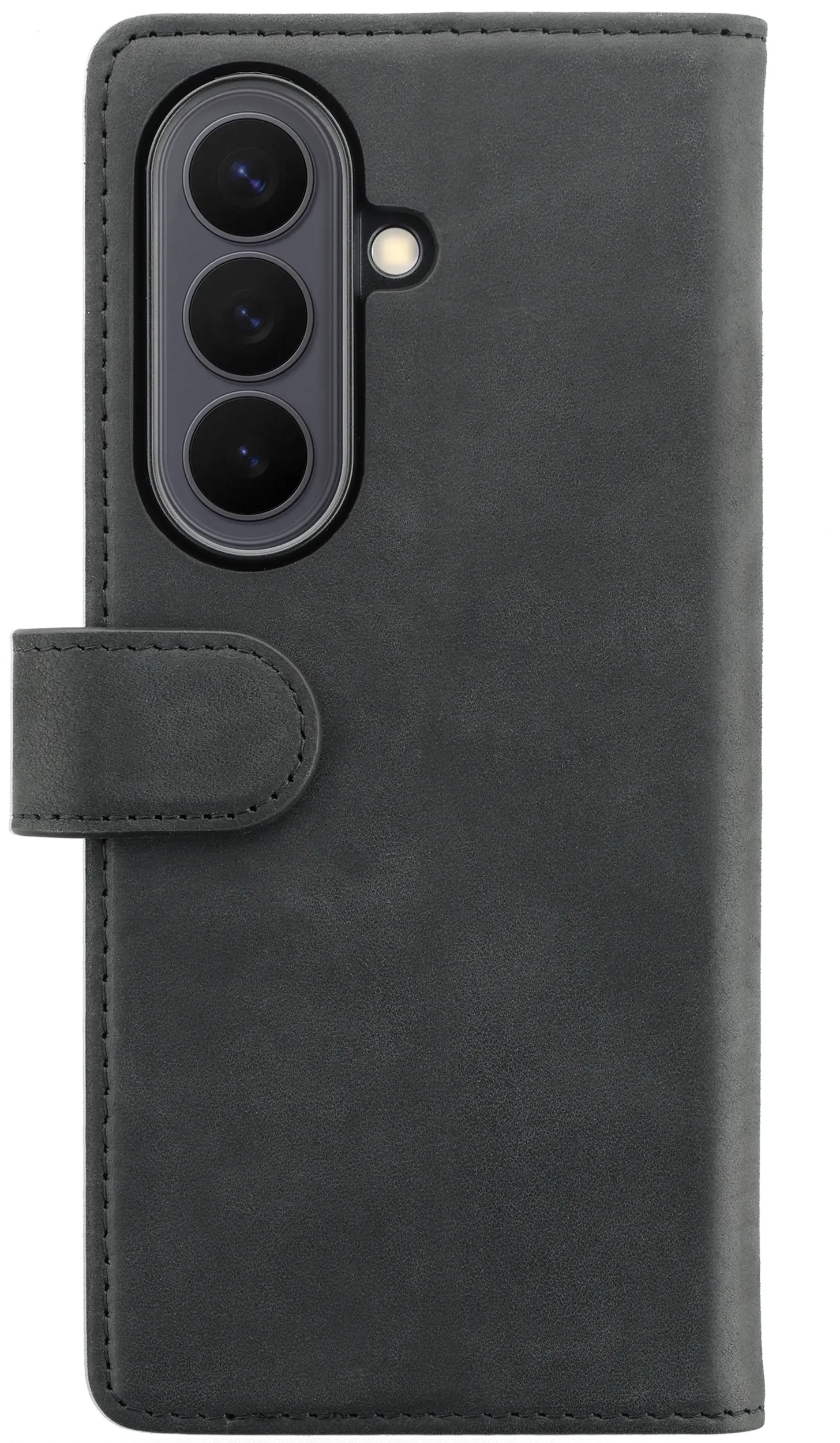 Rosso Deluxe Samsung Galaxy Z Fold 8 Ultra Hoesje Echt Leer Book Case Zwart afbeelding 2