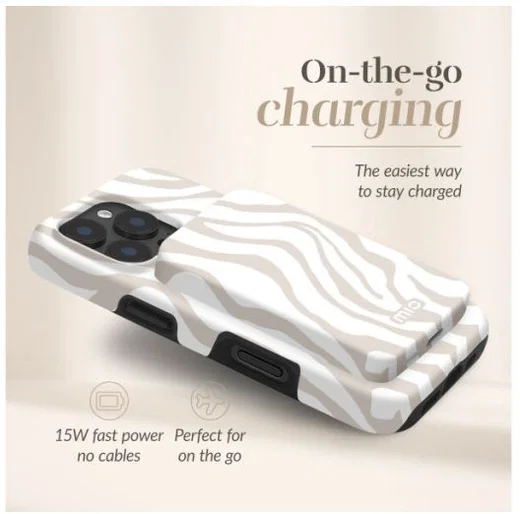 MIO 5.000 mAh Draadloze MagSafe Powerbank Reisformaat 15W Sandy Zebra afbeelding 2