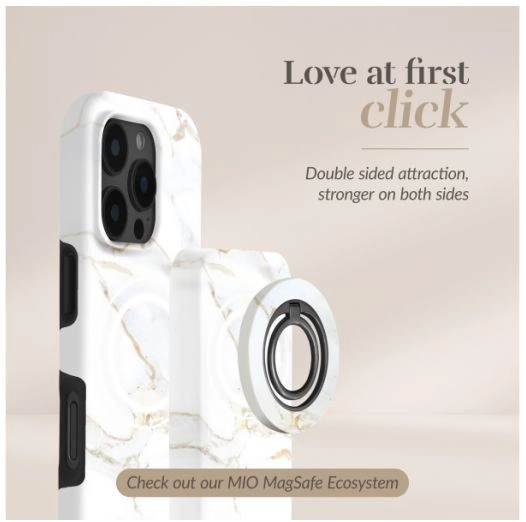 MIO 5.000 mAh Draadloze MagSafe Powerbank Reisformaat 15W White Marble afbeelding 4