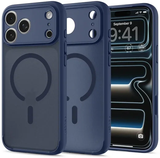 Spigen Ultra Hybrid MagFit iPhone 18 Pro Max / 17 Pro Max Hoesje Frosted Blauw afbeelding 2