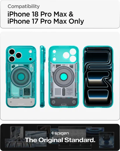 Spigen Ultra Hybrid MagFit iPhone 18 Pro Max / 17 Pro Max Hoesje Bondi Blauw afbeelding 4