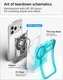 Spigen Ultra Hybrid MagFit iPhone 18 Pro Max / 17 Pro Max Hoesje Bondi Blauw afbeelding 7