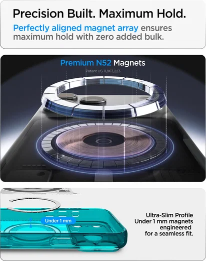 Spigen Ultra Hybrid MagFit iPhone 18 Pro Max / 17 Pro Max Hoesje Bondi Blauw afbeelding 6