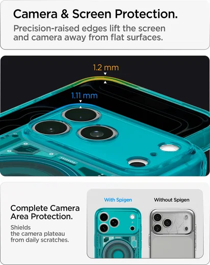 Spigen Ultra Hybrid MagFit iPhone 18 Pro Max / 17 Pro Max Hoesje Bondi Blauw afbeelding 5