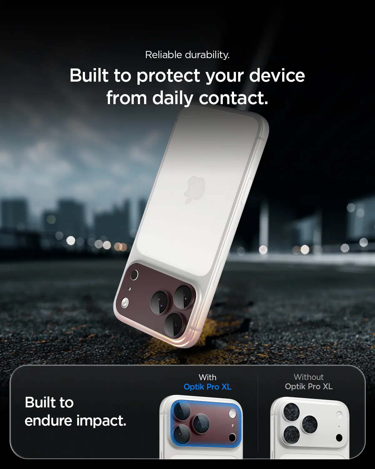 Spigen EZ Fit Optik Pro XL Apple iPhone 18 Pro Max Camera Protector Burgundy afbeelding 5