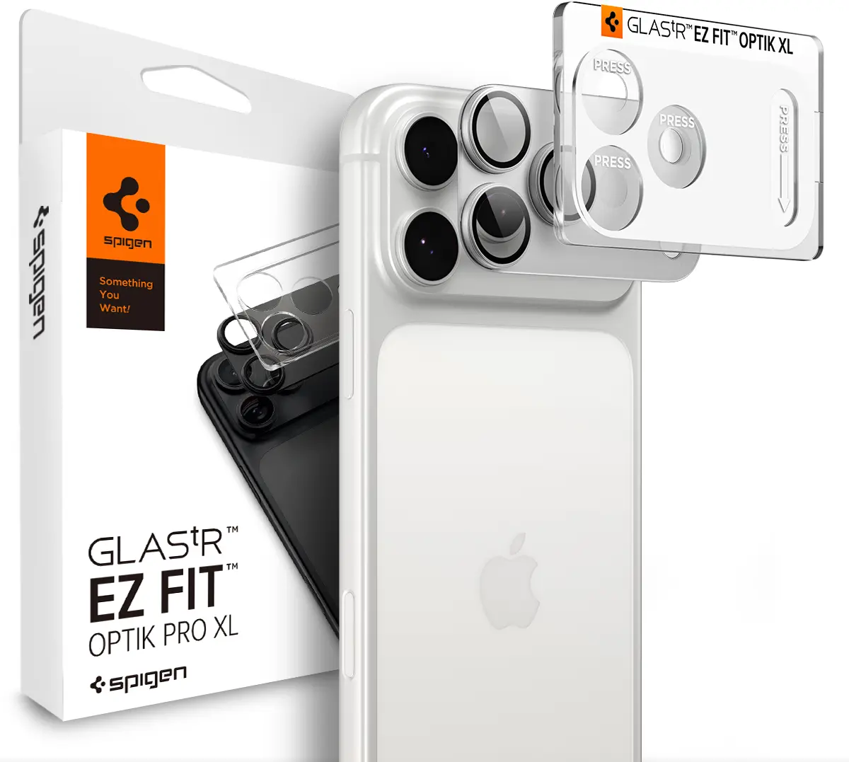 Spigen EZ Fit Optik Pro XL Apple iPhone 18 Pro Max Camera Protector Zilver afbeelding 1