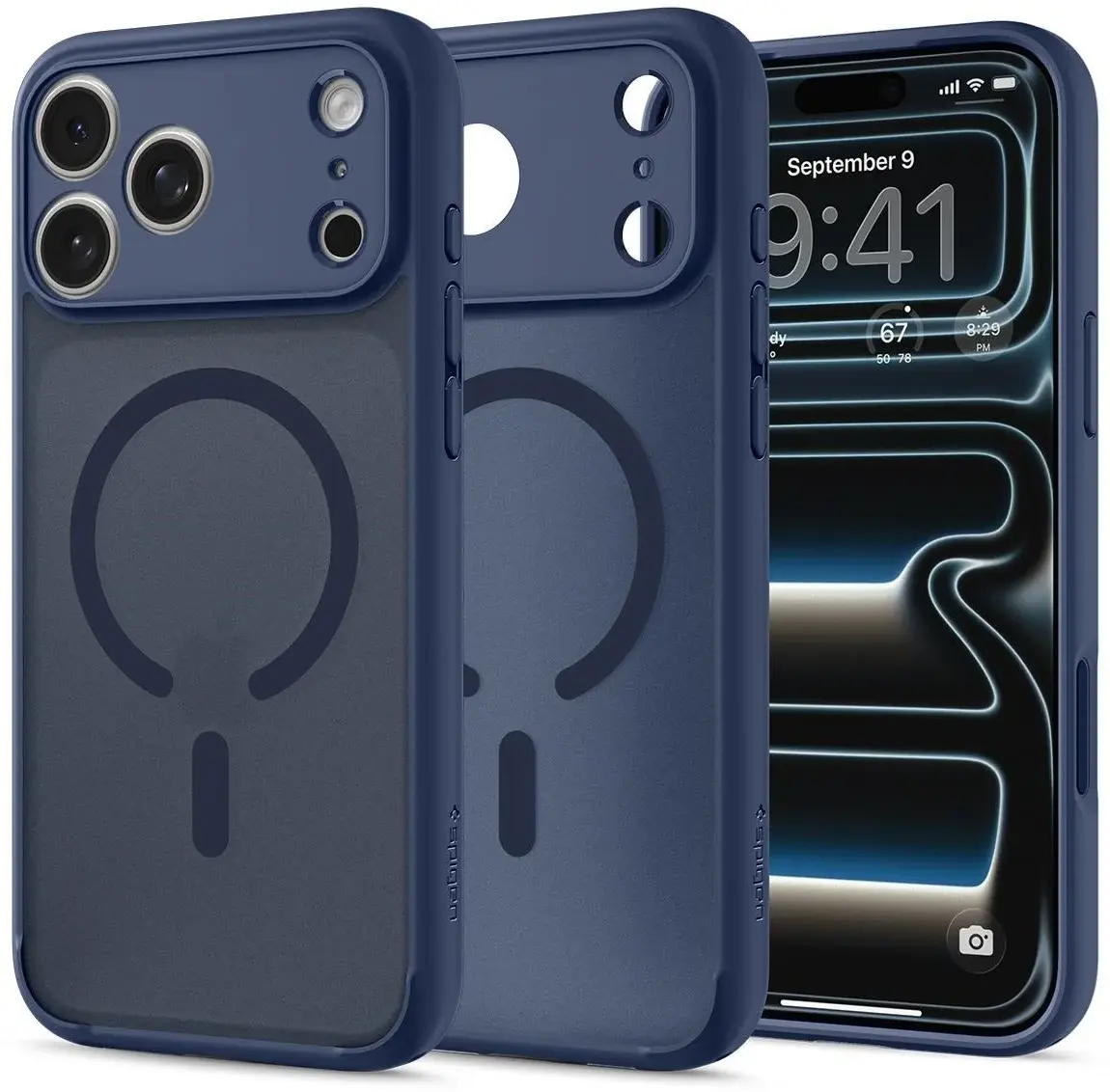 Spigen Ultra Hybrid MagFit iPhone 18 Pro / 17 Pro Hoesje MagSafe Frosted Blauw afbeelding 2