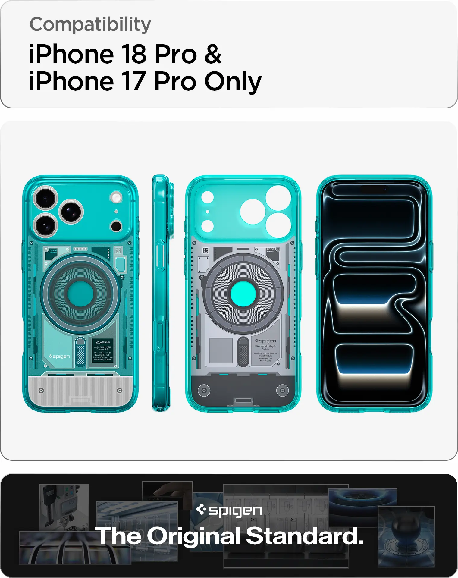 Spigen Ultra Hybrid MagFit iPhone 18 Pro / 17 Pro Hoesje MagSafe Bondi Blauw afbeelding 4