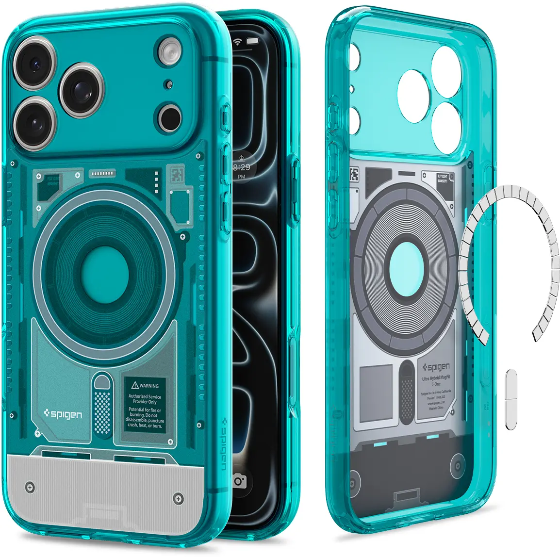 Spigen Ultra Hybrid MagFit iPhone 18 Pro / 17 Pro Hoesje MagSafe Bondi Blauw afbeelding 1