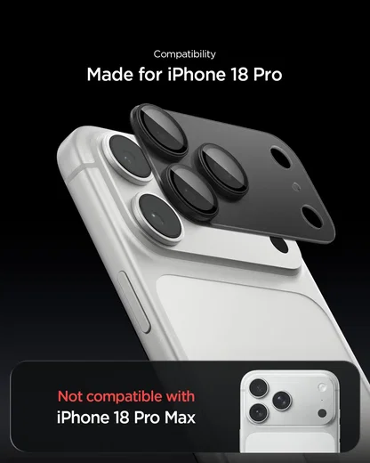 Spigen EZ Fit Optik Pro XL Apple iPhone 18 Pro Camera Protector Donker Grijs afbeelding 3