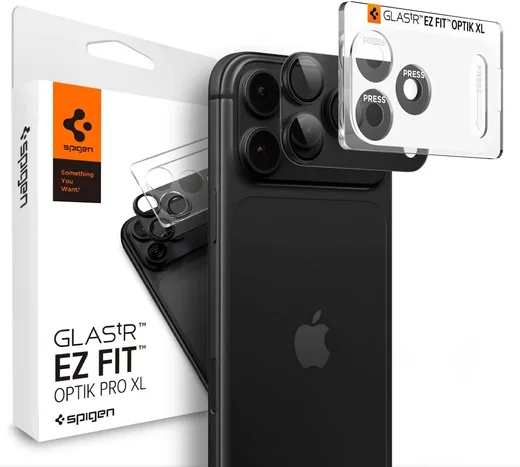 Spigen EZ Fit Optik Pro XL Apple iPhone 18 Pro Camera Protector Donker Grijs afbeelding 1