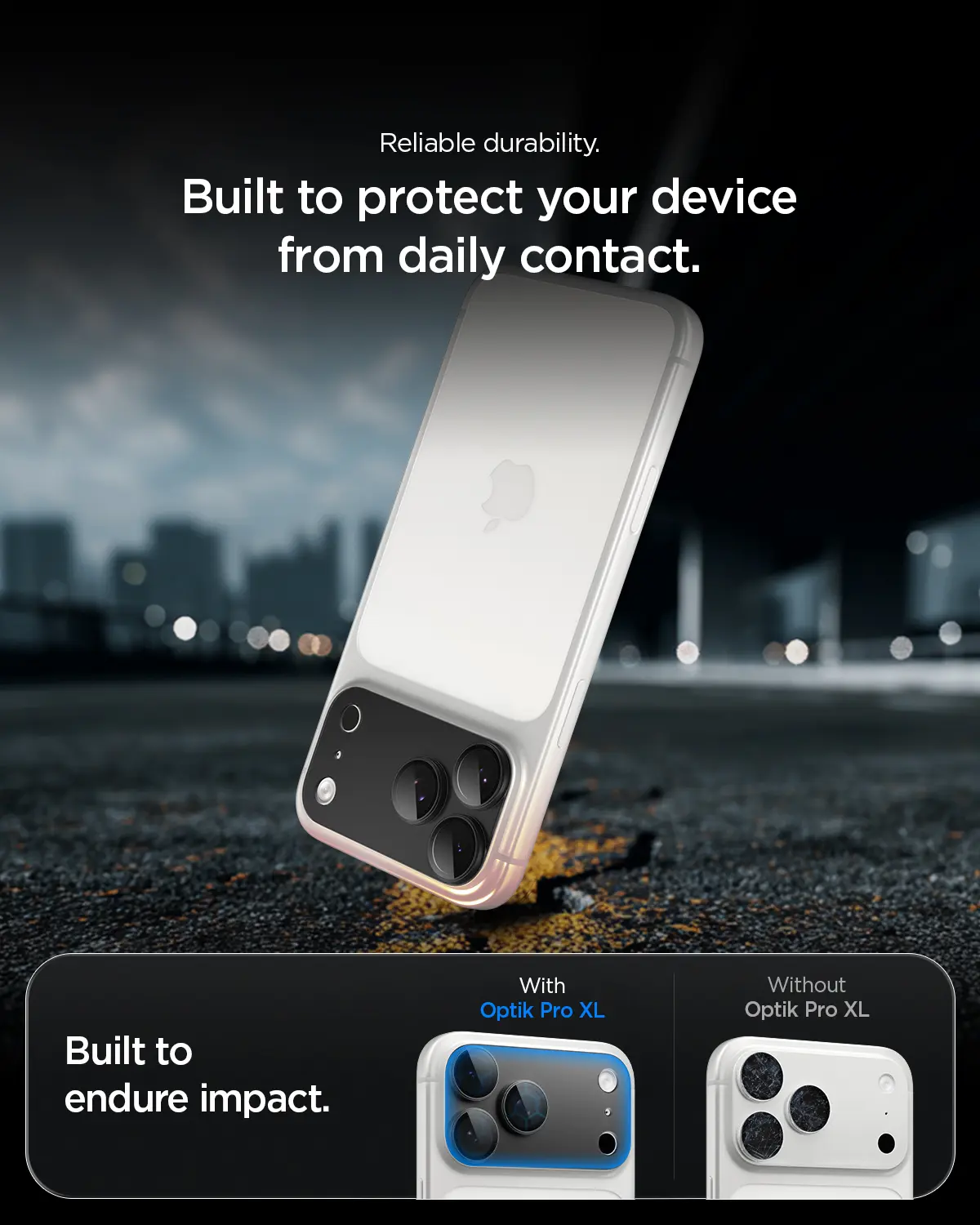 Spigen EZ Fit Optik Pro XL Apple iPhone 18 Pro Camera Protector Donker Grijs afbeelding 4