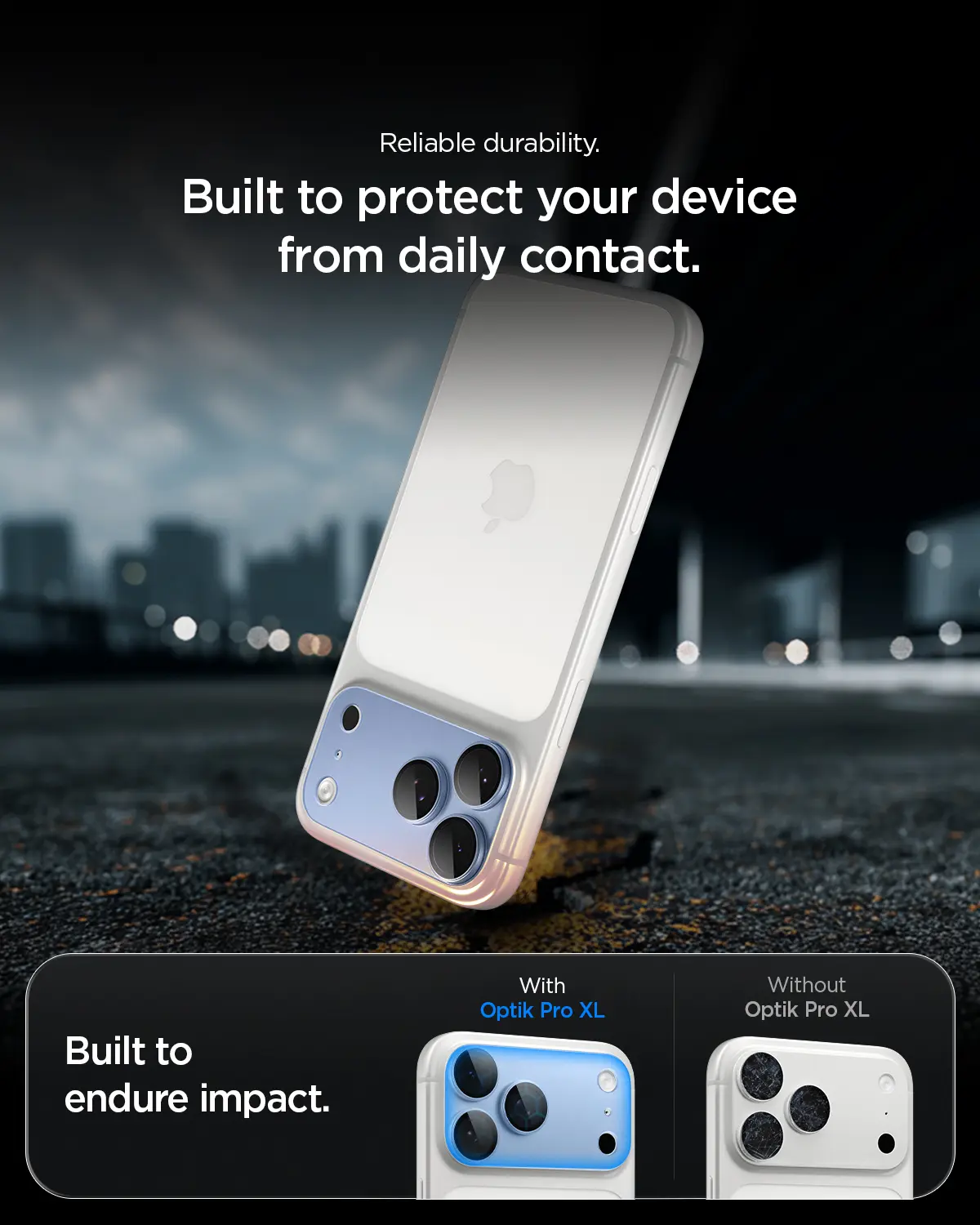 Spigen EZ Fit Optik Pro XL Apple iPhone 18 Pro Camera Protector Licht Blauw afbeelding 4