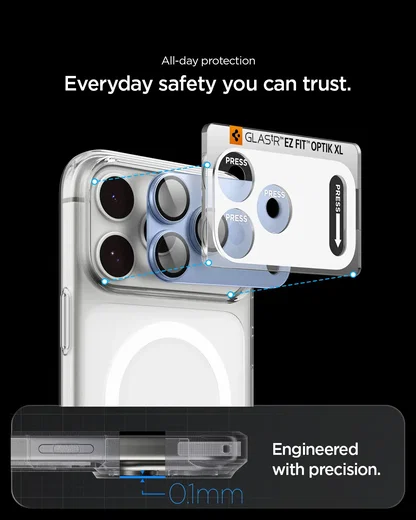 Spigen EZ Fit Optik Pro XL Apple iPhone 18 Pro Camera Protector Licht Blauw afbeelding 2