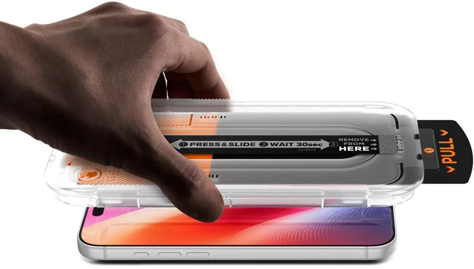 Spigen EZ Fit Pro HD GLAS.tR iPhone 18 Pro / 17 Pro / 17 Screen Protector 2-Pack afbeelding 10