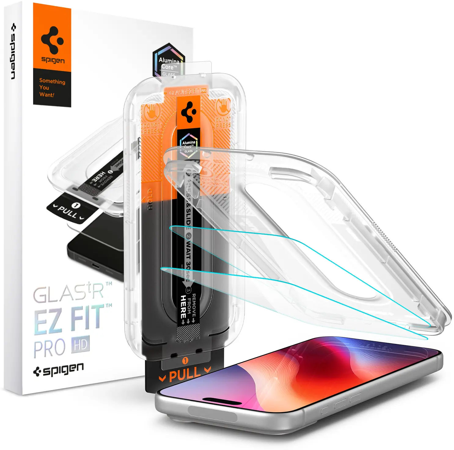 Spigen EZ Fit Pro HD GLAS.tR iPhone 18 Pro / 17 Pro / 17 Screen Protector 2-Pack afbeelding 1