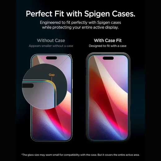 Spigen EZ Fit Pro HD GLAS.tR iPhone 18 Pro / 17 Pro / 17 Screen Protector 2-Pack afbeelding 7