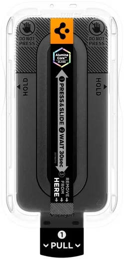 Spigen EZ Fit Pro HD GLAS.tR Apple iPhone 18 Pro Privacy Glass 2-Pack afbeelding 10