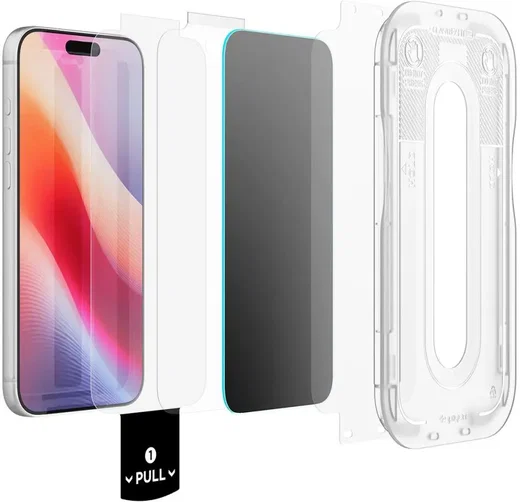 Spigen EZ Fit Pro HD GLAS.tR Apple iPhone 18 Pro Privacy Glass 2-Pack afbeelding 12