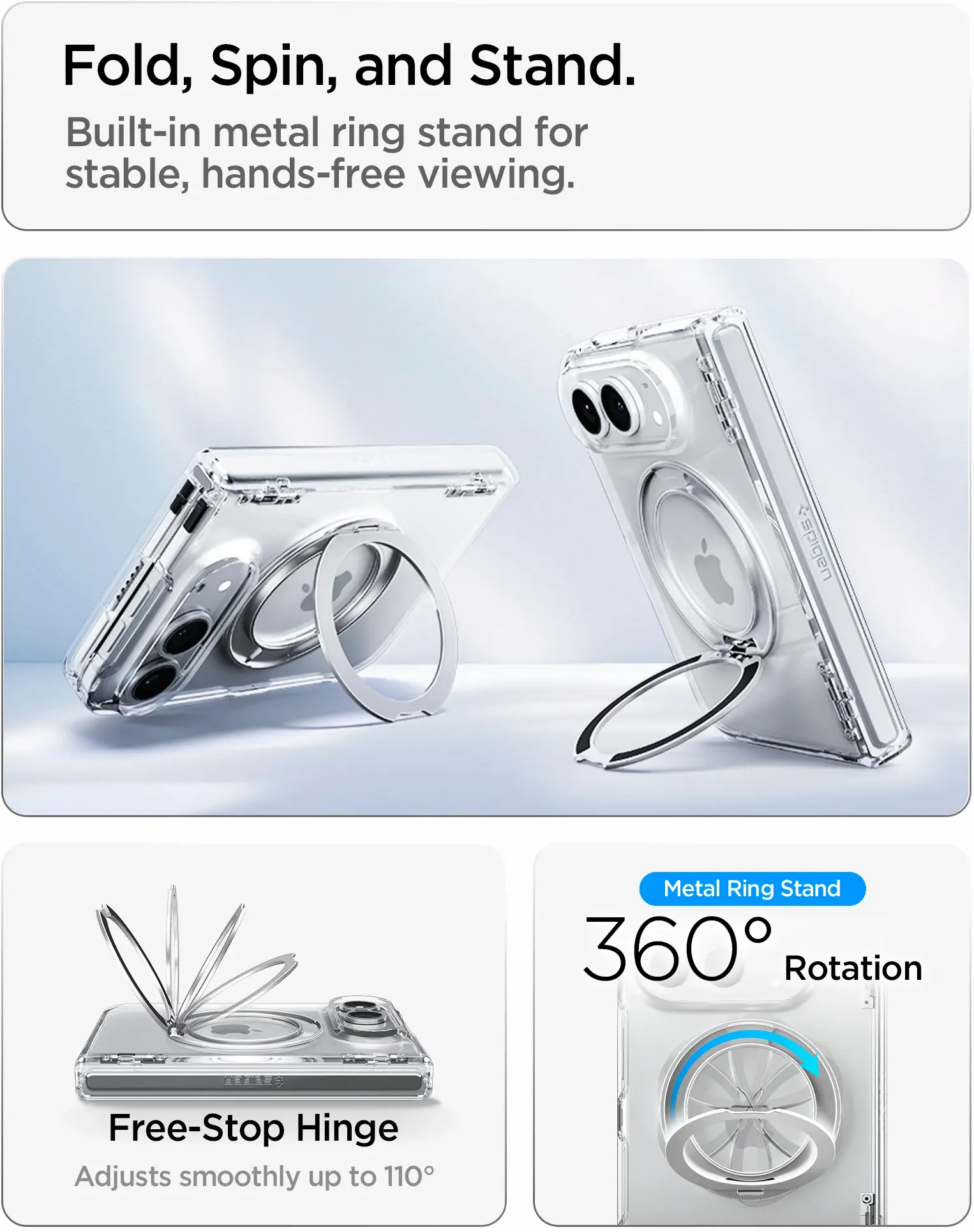 Spigen Ultra Hybrid S MagFit Apple iPhone Duo Hoesje Back Cover Transparant afbeelding 13