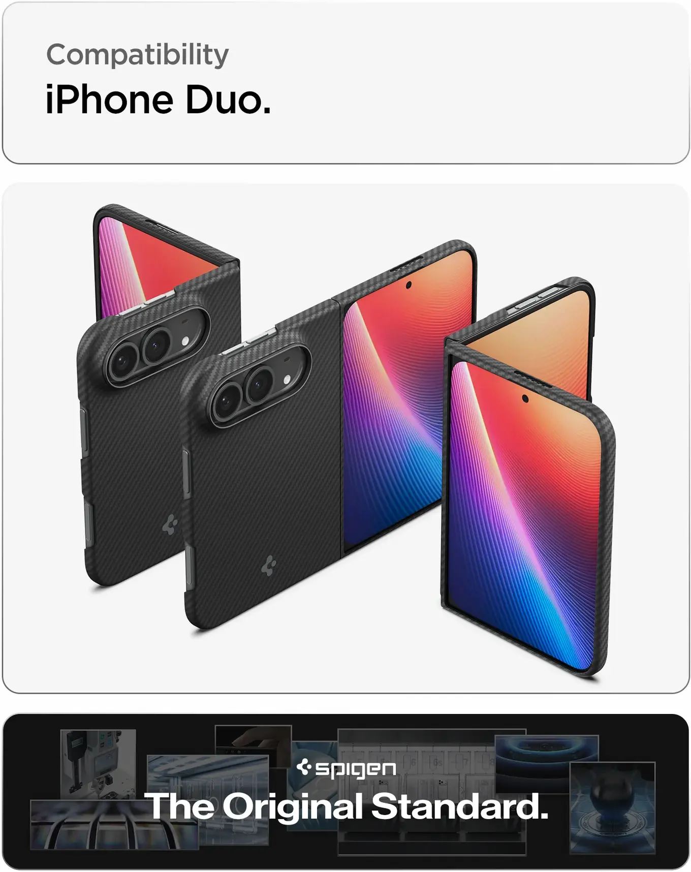 Spigen Air Skin Apple iPhone Duo Hoesje Back Cover MagFit Zwart afbeelding 15