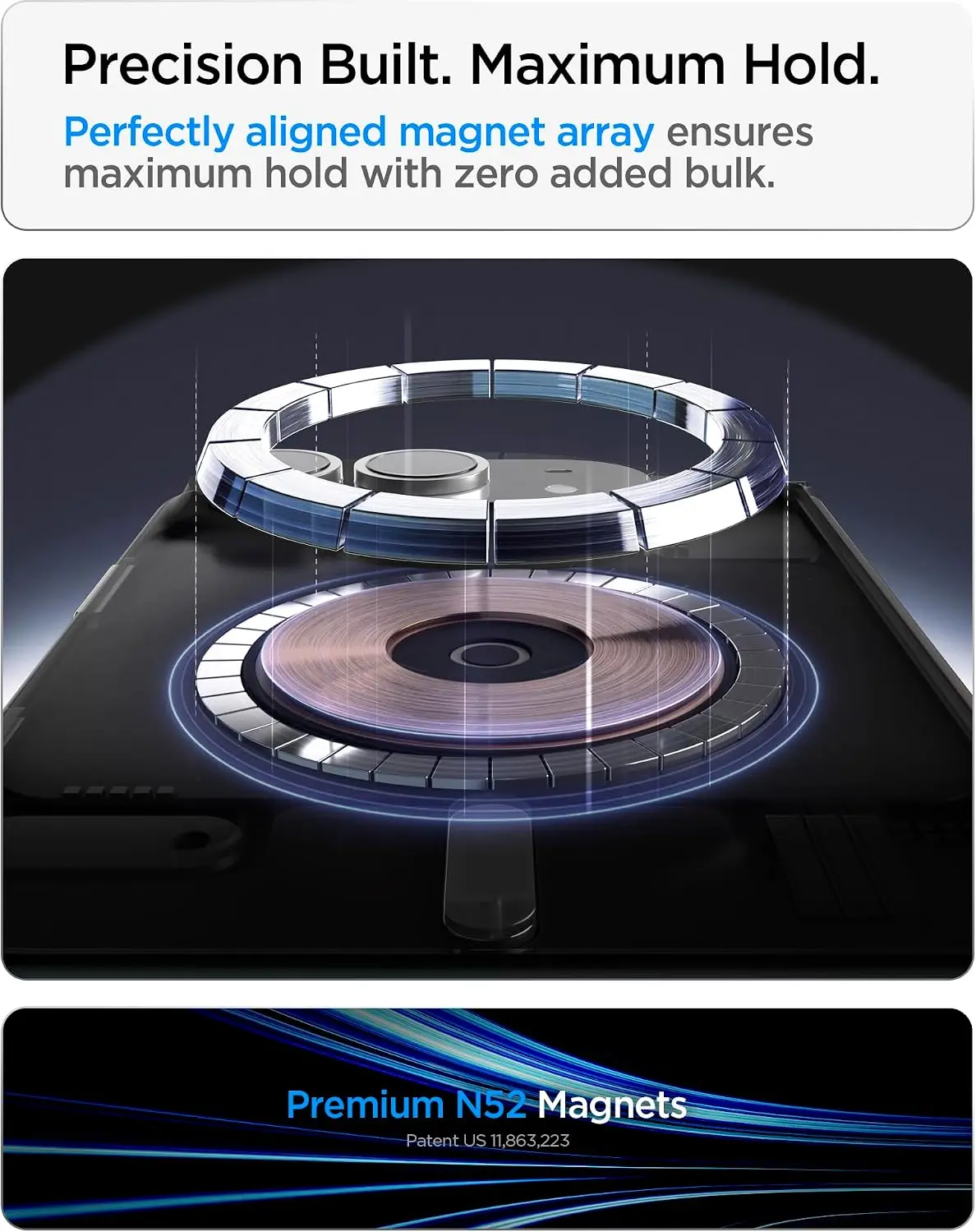 Spigen Slim Armor Pro S Apple iPhone Duo Hoesje MagSafe met Kickstand Zwart afbeelding 5