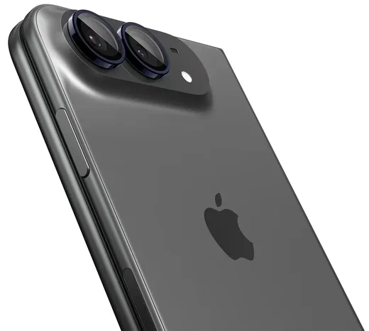 Spigen EZ Fit Optik Pro Apple iPhone Duo Camera Lens Protector Zwart (2-Pack) afbeelding 3