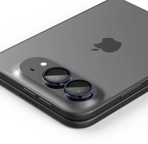 Spigen EZ Fit Optik Pro Apple iPhone Duo Camera Lens Protector Zwart (2-Pack) afbeelding 4