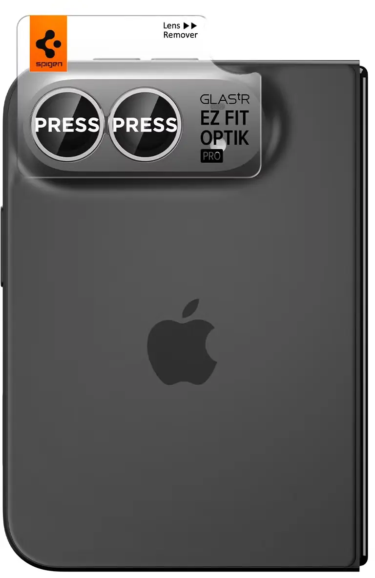 Spigen EZ Fit Optik Pro Apple iPhone Duo Camera Lens Protector Wit (2-Pack) afbeelding 2