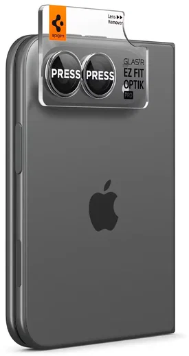 Spigen EZ Fit Optik Pro Apple iPhone Duo Camera Lens Protector Wit (2-Pack) afbeelding 6