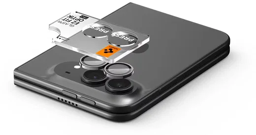 Spigen EZ Fit Optik Pro Apple iPhone Duo Camera Lens Protector Wit (2-Pack) afbeelding 5