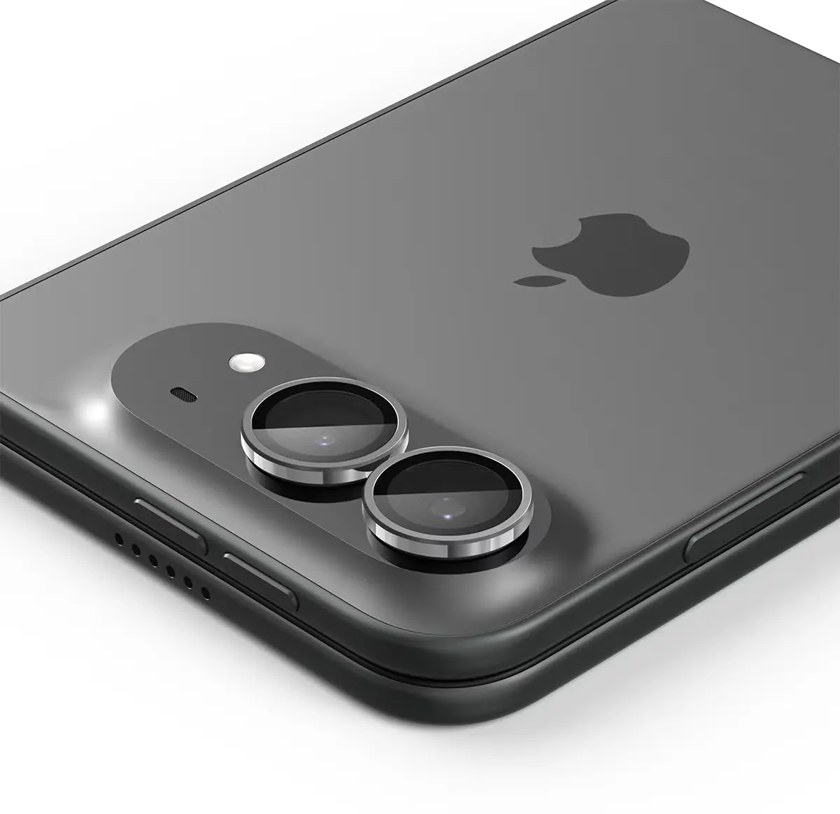 Spigen EZ Fit Optik Pro Apple iPhone Duo Camera Lens Protector Wit (2-Pack) afbeelding 4