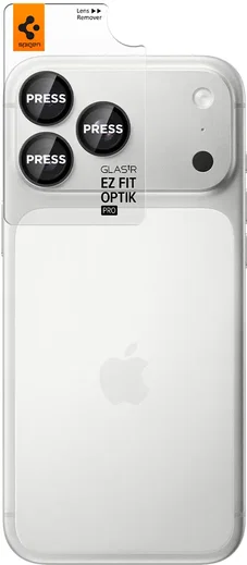 Spigen EZ Fit Optik Pro iPhone 18 Pro (Max) Camera Protector Donker Grijs 2-Pack afbeelding 9