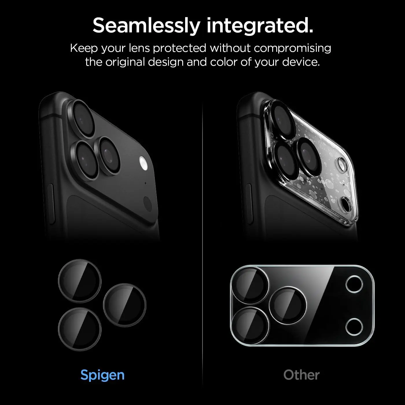 Spigen EZ Fit Optik Pro iPhone 18 Pro (Max) Camera Protector Donker Grijs 2-Pack afbeelding 8