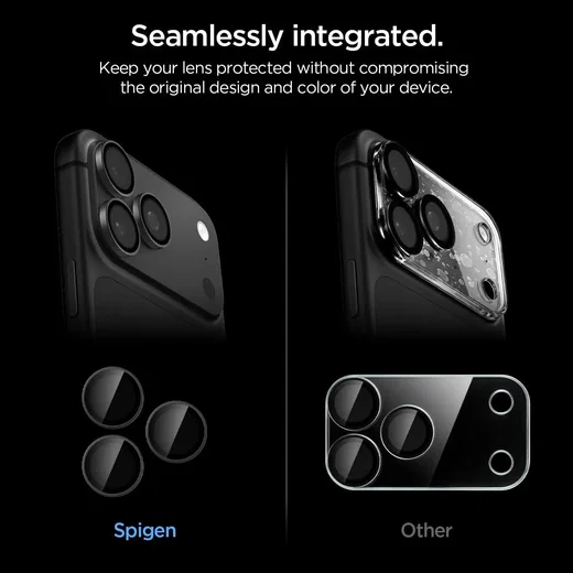 Spigen EZ Fit Optik Pro iPhone 18 Pro (Max) Camera Protector Donker Grijs 2-Pack afbeelding 8