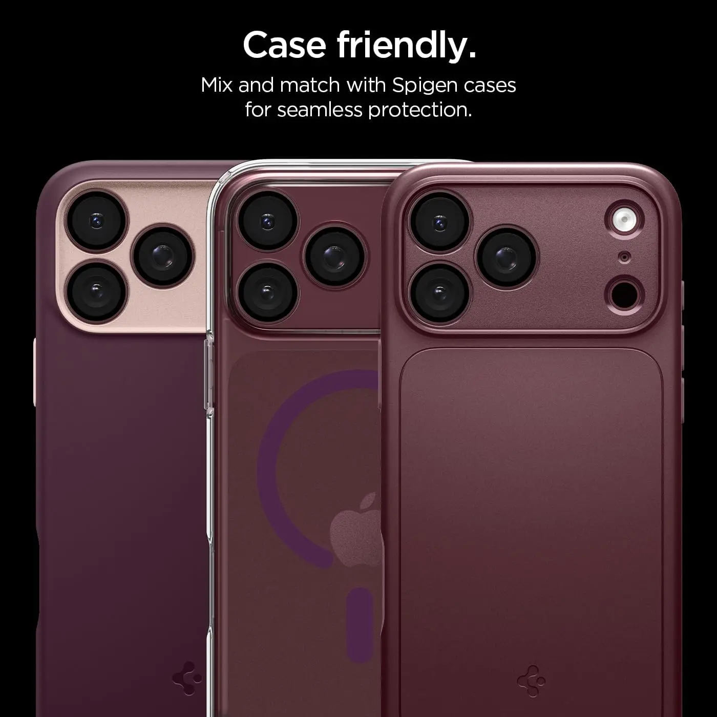 Spigen EZ Fit Optik Pro iPhone 18 Pro (Max) Camera Protector Burgundy 2-Pack afbeelding 6