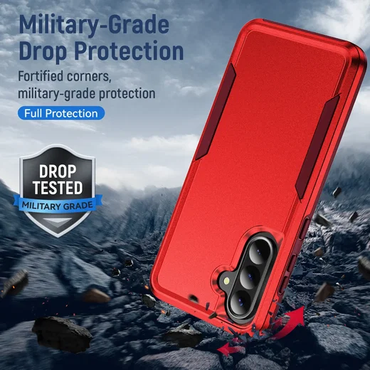 Samsung Galaxy A56 Hoesje Schokbestendige Hardcase Back Cover Rood afbeelding 2