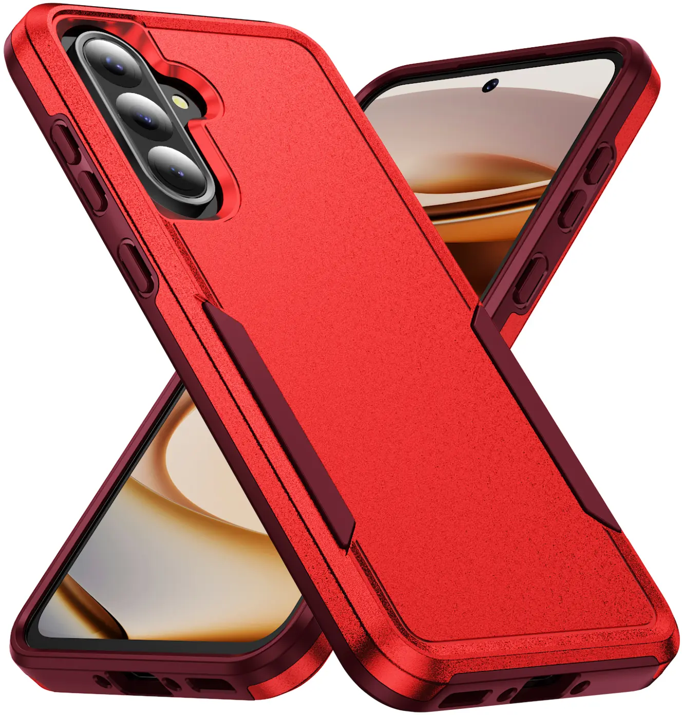 Samsung Galaxy A56 Hoesje Schokbestendige Hardcase Back Cover Rood afbeelding 1