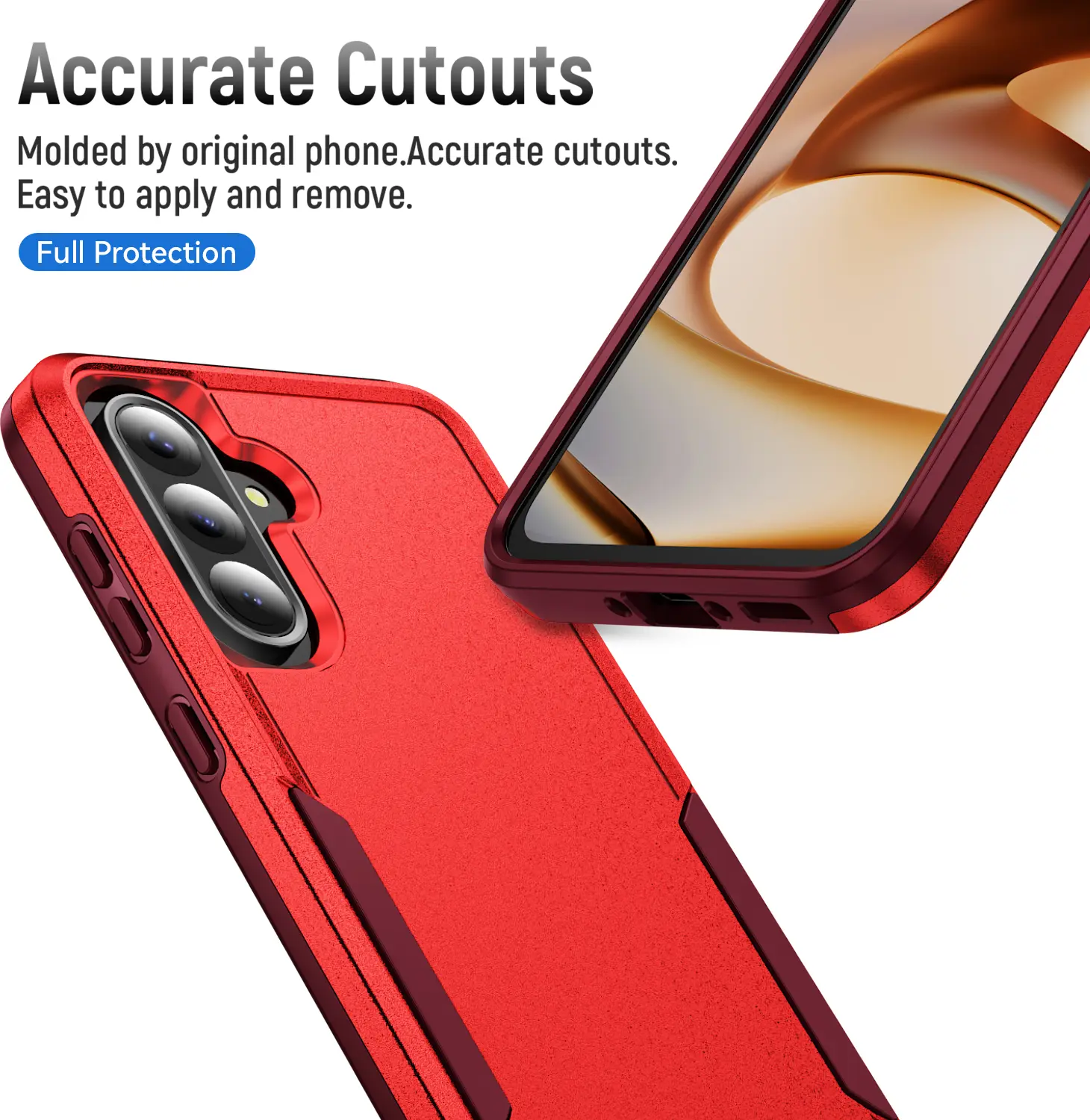 Samsung Galaxy A56 Hoesje Schokbestendige Hardcase Back Cover Rood afbeelding 7