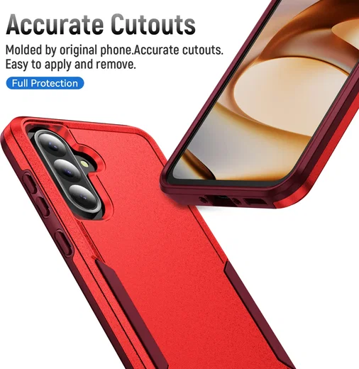 Samsung Galaxy A56 Hoesje Schokbestendige Hardcase Back Cover Rood afbeelding 7