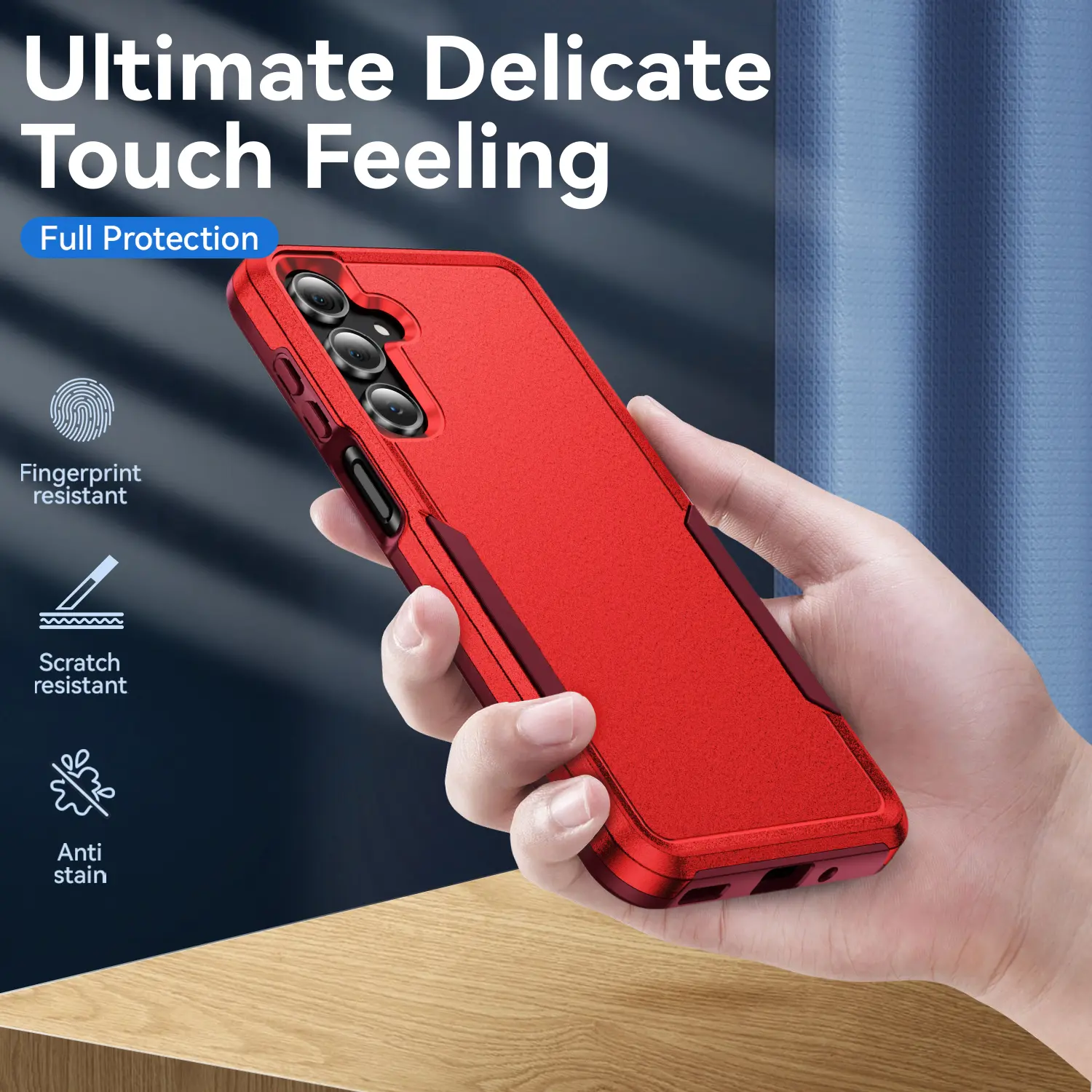 Samsung Galaxy A17 / A26 Hoesje Schokbestendige Hardcase Back Cover Rood afbeelding 4